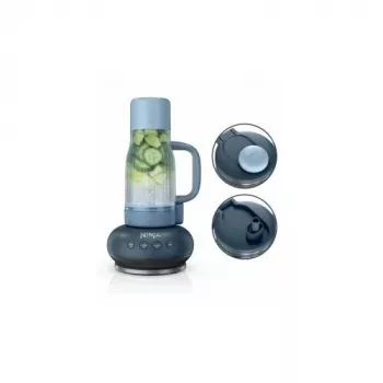 Ninja BlendBoss DB351EUCY 1200W stalinis blenderis su 2,1 l ąsočiu ir 700 ml asmeniniu puodeliu, Cyberspace