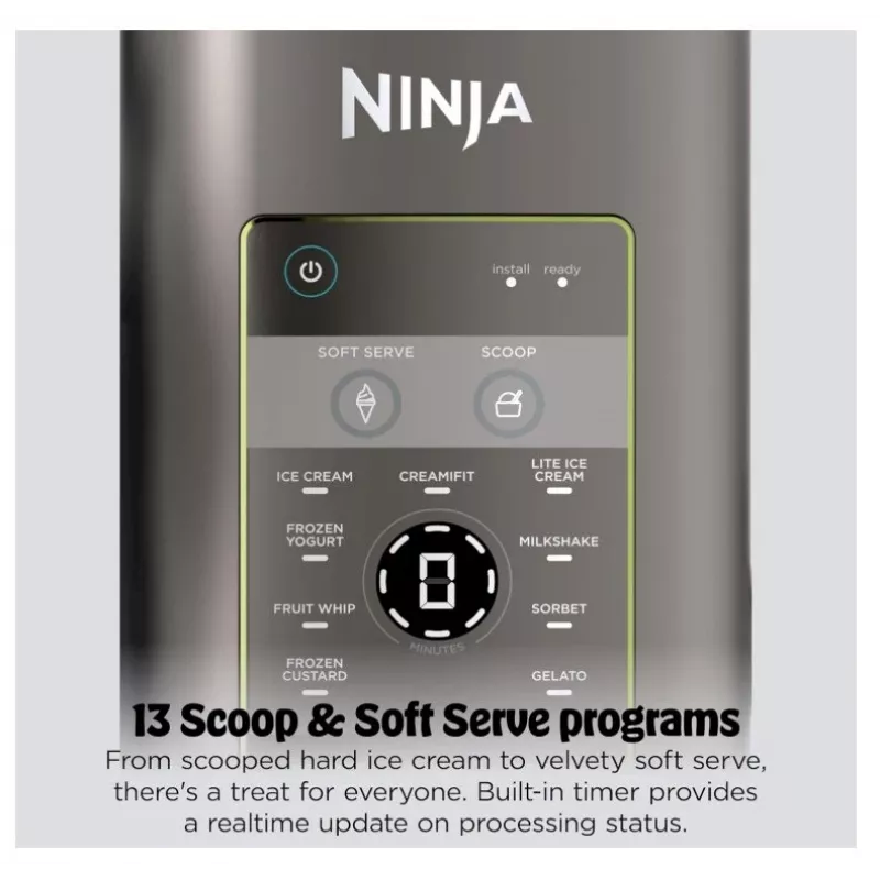 Ninja Creami Scoop & Swirl 13-in-1 ledų ir šaldyto gėrimo gamintojas 0.48L mėlynas EU NC702EU