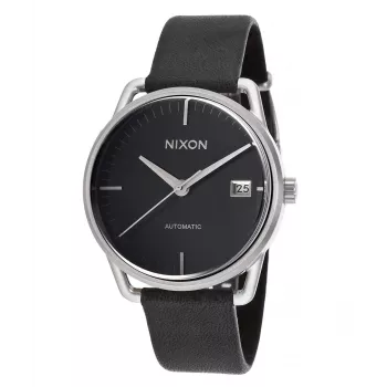 Nixon Time Teller vyrų laikrodis A199-000-00 39mm juodas ciferblatas juoda nerūdijančio plieno apyrankė