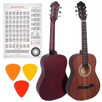 NN AG 34 1/2 akustinė gitara mokymuisi groti, matinė