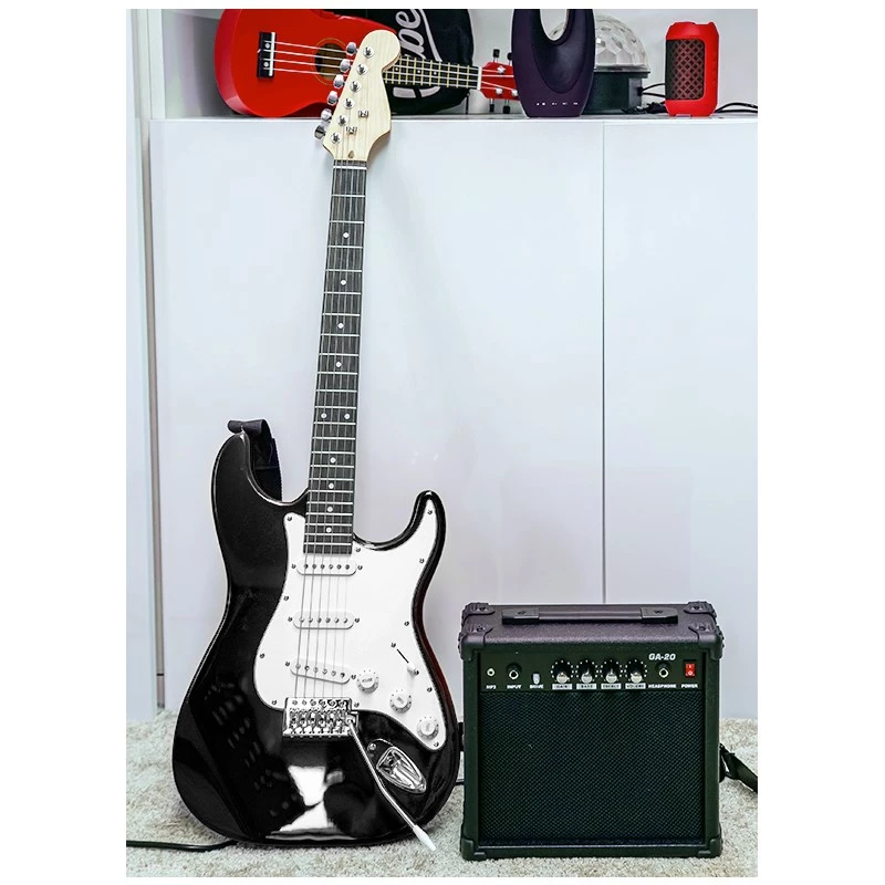 NN EG SET BK elektrinės gitaros pradžios rinkinys juodas