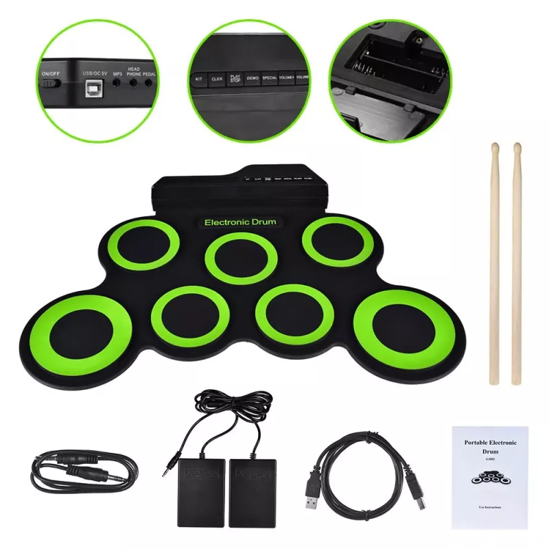 NN Roll Up Drum Pad - Sulankstomi elektroniniai būgnai