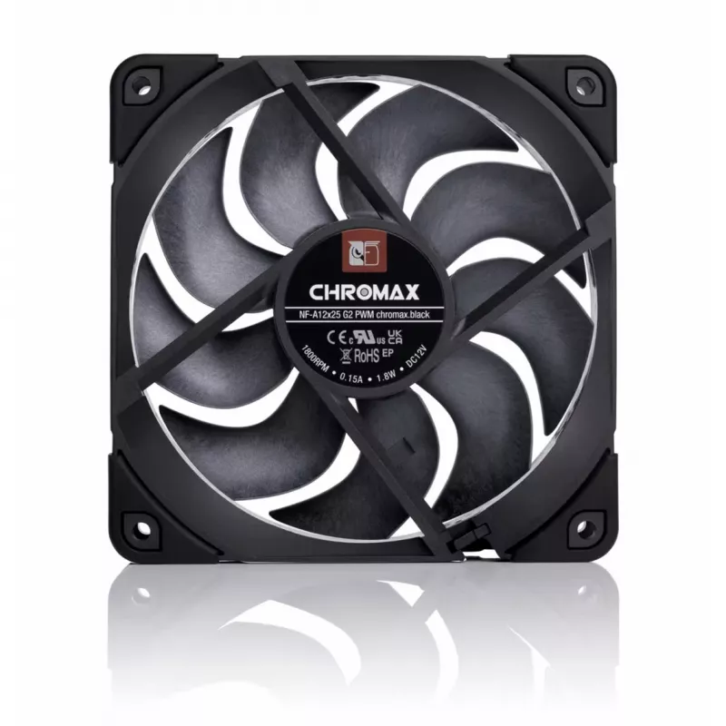 Noctua NF-A12x25 G2 PWM chromax.black 120mm ventiliatorius
