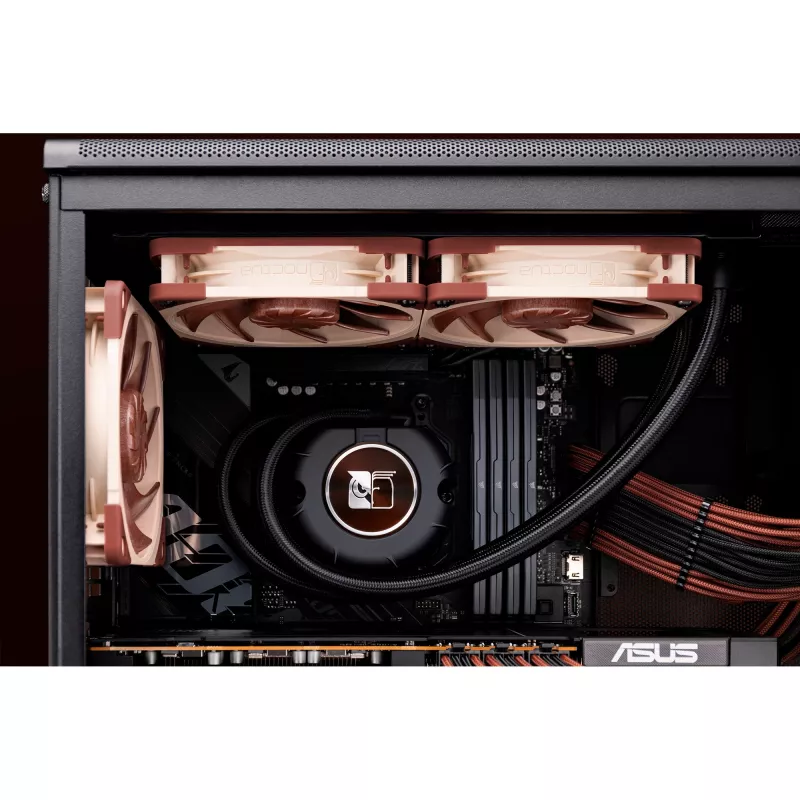 Noctua NL-LC1-24 Low-Profile CPU Air Cooler, skirtas AMD AM4 (Ryzen) - juoda/ruda