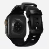NOMAD Rocky Point Band, skirtas Apple Watch 46mm/49mm, su FKM ir titanu (anglies juoda, juoda apkaustai)