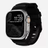 NOMAD Rocky Point Band, skirtas Apple Watch 46mm/49mm, su FKM ir titanu (anglies juoda, juoda apkaustai)