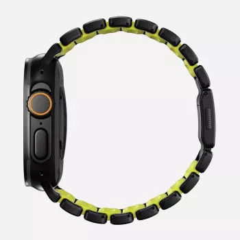 NOMAD Stratos Band - Titaninė apyrankė, skirta Apple Watch 49mm su FKM (Black Titanium, Volt FKM)