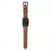 NOMAD Traditional Band - Horween Leather Strap for Apple Watch 46mm/49mm, Rustic Brown, Black Hardware