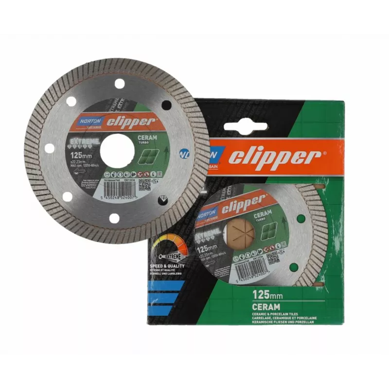 Norton Clipper Extreme Ceram Turbo Diamond Cutting Disc 125mm