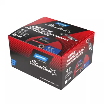 NORTON STARLINE Pjovimo diskas 230mm x 1,9mm 50 vnt. + Įkrovimo laidas