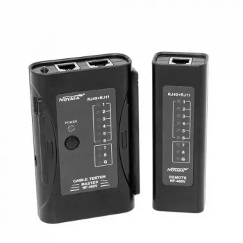 NOYAFA NF-468V tinklo ir telefono kabelių testeris, skirtas RJ-45/RJ-11, UTP/STP, iki 100 m