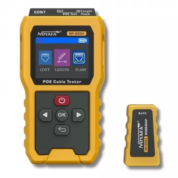 NOYAFA NF-8504 PoE testeris su kontaktų išdėstymo nustatymu ir galios matavimu