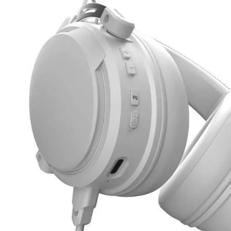 Nubi NH1 laidinis ausines su mikrofonu virš ausų žaidimams su RGB apšvietimu, 50mm garso stiprintuvais, triukšmą izoliuojančiu mikrofonu - Baltos