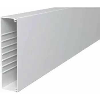 OBO BETTERMANN WDK60230RW sieninis ir lubinis kanalas 60x230x2000mm PVC grynas baltas su pagrindo perforacija