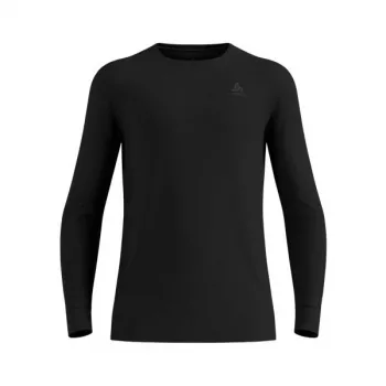 Odlo BL Top Crew Neck Long Sleeve Merino 260 vyriškas apatinis sluoksnis marškinėliai, juodi, L dydis