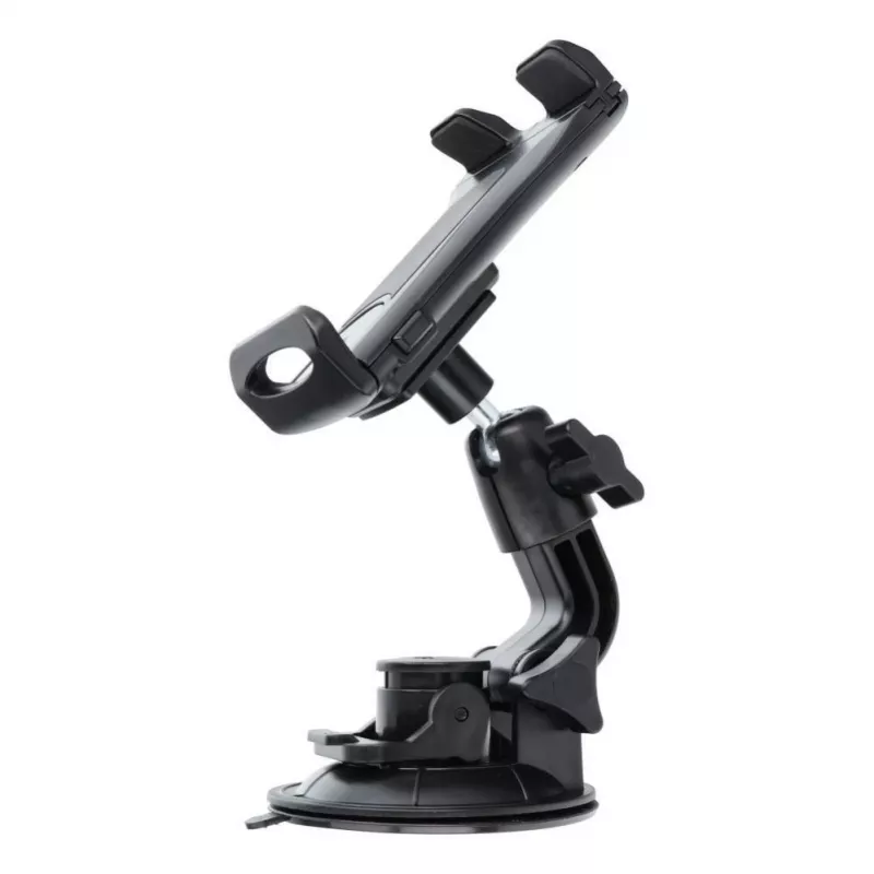OEM automobilinis laikiklis priekiniam stiklui / prietaisų skydeliui / galvos atramai (planšetėms 7-10 inch) juodas