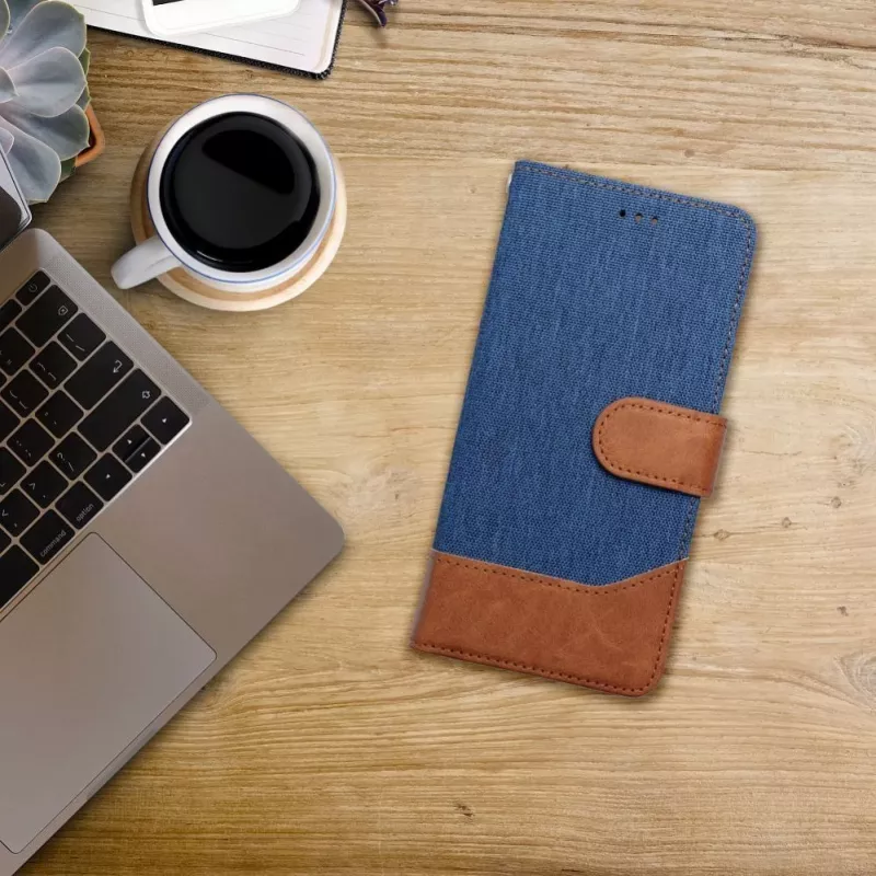 OEM Dėklas su atvartu, skirtas iPhone 16 Pro Max, Jeans Book Blue