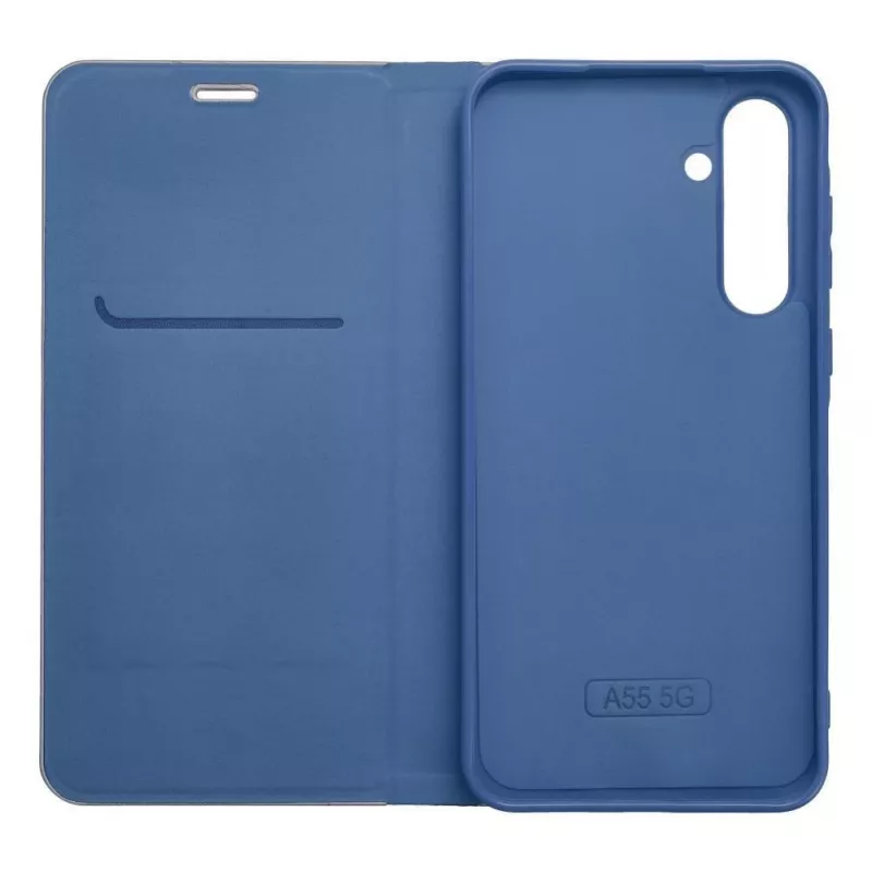 OEM Dėklas su atvartu Samsung A54 5G Luna Book Carbon Blue