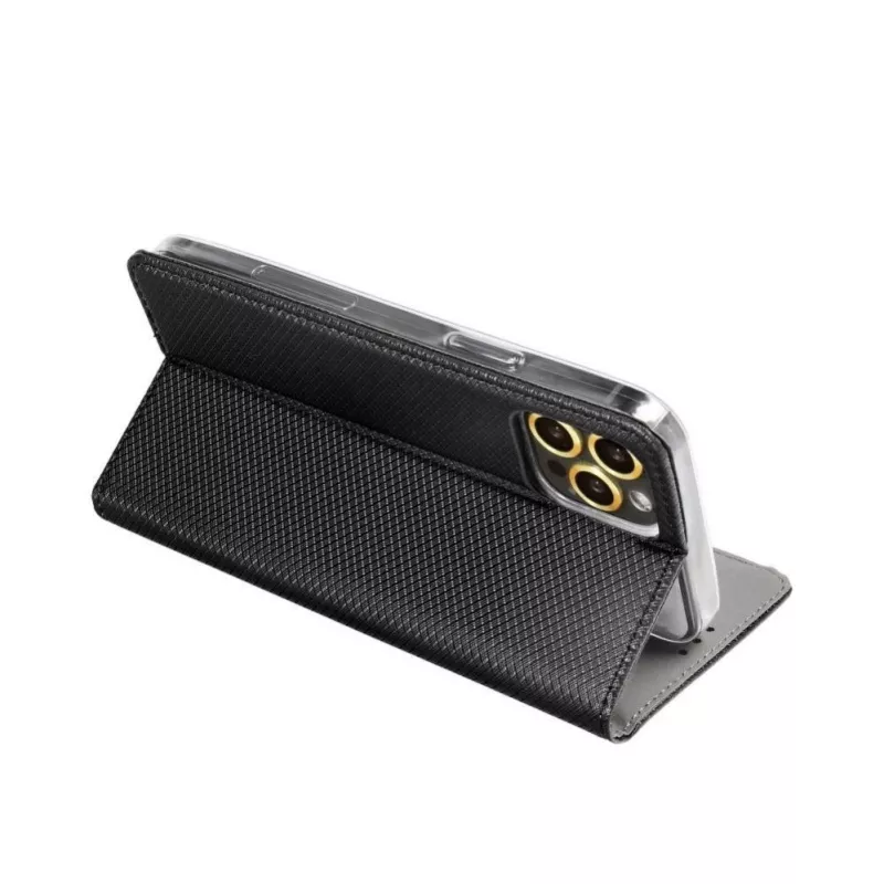 OEM atverčiamas dėklas, skirtas Xiaomi Redmi Note 10 5G / Poco M3 Pro / Poco M3 Pro 5G - Smart Book Cover juodos spalvos