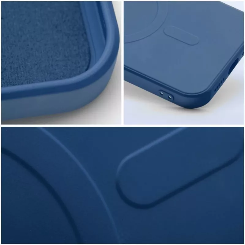 OEM Silikoninis MagSafe dėklas, skirtas Apple iPhone 16 su kameros apsauga – mėlynas