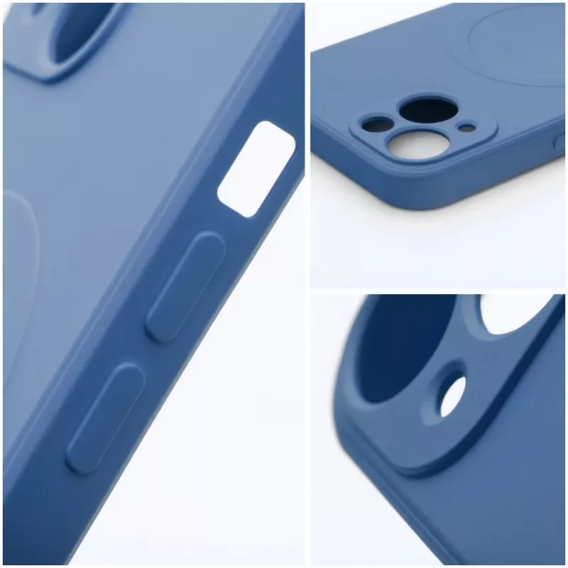 OEM Silikoninis MagSafe dėklas, skirtas Apple iPhone 16 su kameros apsauga – mėlynas