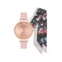 OLIVIA BURTON Enchanted Garden Moteriškas Laikrodžių Dovanų Rinkinys OB16GSET23 34mm Rožinis Auksas