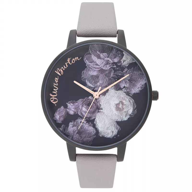 Olivia Burton Moteriškas Abstraktus Gėlių Laikrodis OB16AD11 - 38mm Rožinio Aukso Nerūdijantis Plienas