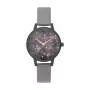 OLIVIA BURTON Moteriškas abstraktaus gėlių rašto laikrodis OB16AD50 - 30 mm rožinio aukso nerūdijantis plienas