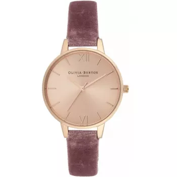 OLIVIA BURTON Moteriškas Daisy Chain kvarcinis laikrodis OB16DE03 34mm Rožinis auksas Nerūdijantis plienas Tinklelis