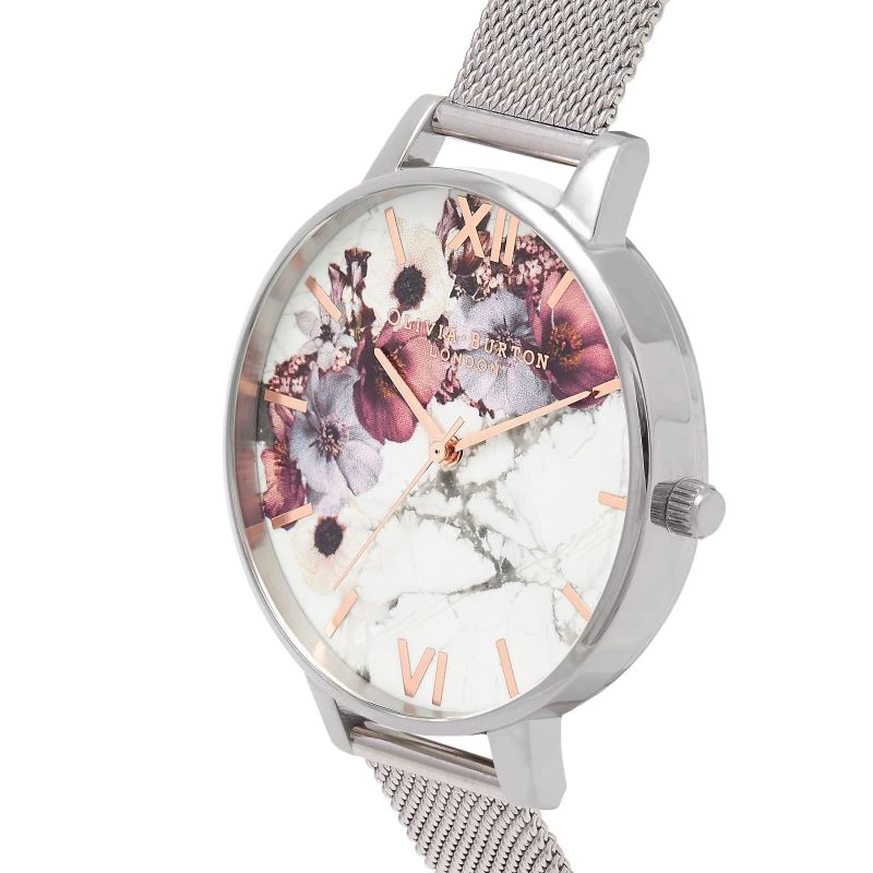 OLIVIA BURTON Women's Meant To Bee Quartz Watch OB16MF09 38 mm Rose Gold Stainless Steel Mesh