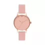 Olivia Burton Women's Midi Dial Watch OB16MD77 - 30mm Rose Gold PVD Plated Stainless Steel Case, Grey Leather Strap, Grey Dial