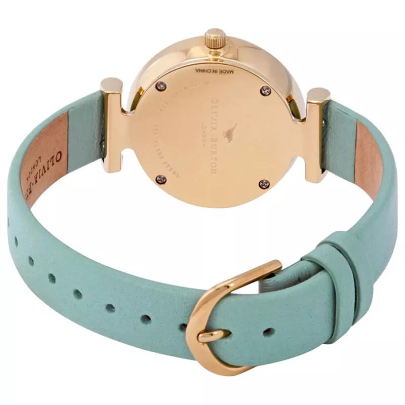 Olivia Burton moteriškas laikrodis OB16AM143 30mm rožinio aukso nerūdijančio plieno tinklelis
