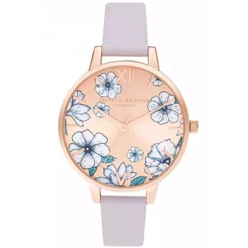OLIVIA BURTON Moteriškas laikrodis OB16AN03 (34 mm) Rožinio aukso spalvos nerūdijančio plieno tinklelis