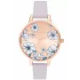 OLIVIA BURTON Moteriškas laikrodis OB16AN03 (34 mm) Rožinio aukso spalvos nerūdijančio plieno tinklelis