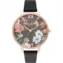 OLIVIA BURTON Moteriškas laikrodis OB16BF31 38mm Rožinio aukso Nerūdijantis plienas Pilka oda