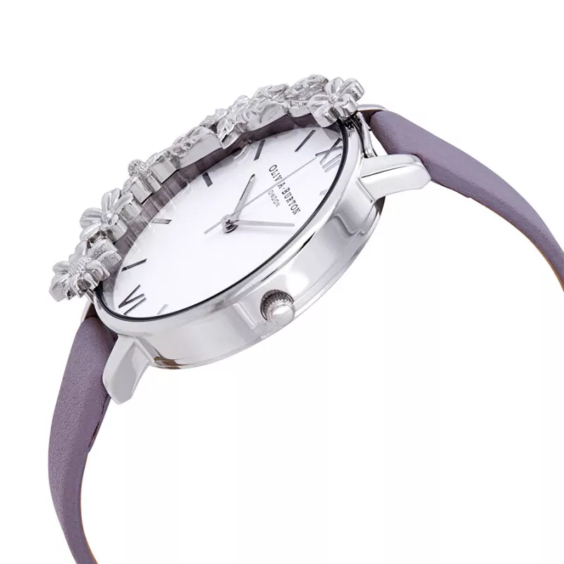 OLIVIA BURTON Moteriškas laikrodis OB16CB05 38mm Rožinio aukso nerūdijančio plieno korpusas, rožinės spalvos odinis dirželis