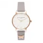 Olivia Burton Women's Watch OB16MDW39 30mm Stainless Steel Leather Grey