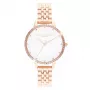 OLIVIA BURTON Moteriškas laikrodis OB16RB21 34mm Rožinis auksas Nerūdijantis plienas Pilka oda