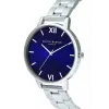 Olivia Burton moteriškas laikrodis OB16SH02 40 mm rožinio aukso nerūdijančio plieno korpusas, pilkas odinis dirželis