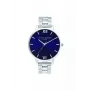 Olivia Burton moteriškas laikrodis OB16SH02 40 mm rožinio aukso nerūdijančio plieno korpusas, pilkas odinis dirželis