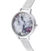 Olivia Burton Women's Watch OB16US11 34mm Rose Gold Stainless Steel & Lilac Vegan Leather