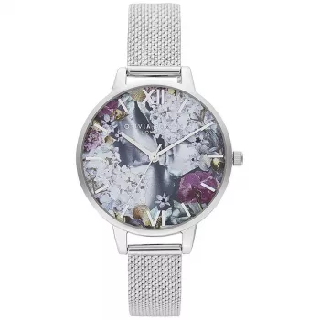 Olivia Burton Women's Watch OB16US11 34mm Rose Gold Stainless Steel & Lilac Vegan Leather