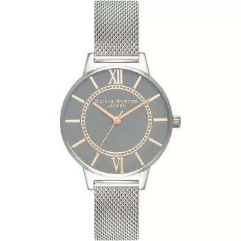 OLIVIA BURTON Moteriškas laikrodis OB16WD86 34mm Rožinis auksas Nerūdijantis plienas Tinklelis