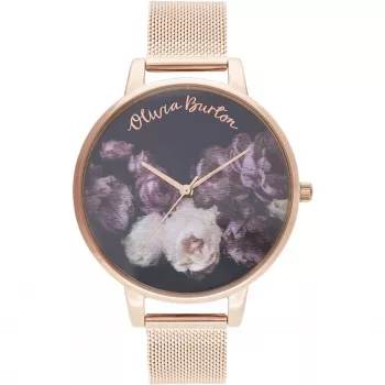 Olivia Burton Women's Wishing Watch OB16WG22 - 38mm Rose Gold & Grey Leather