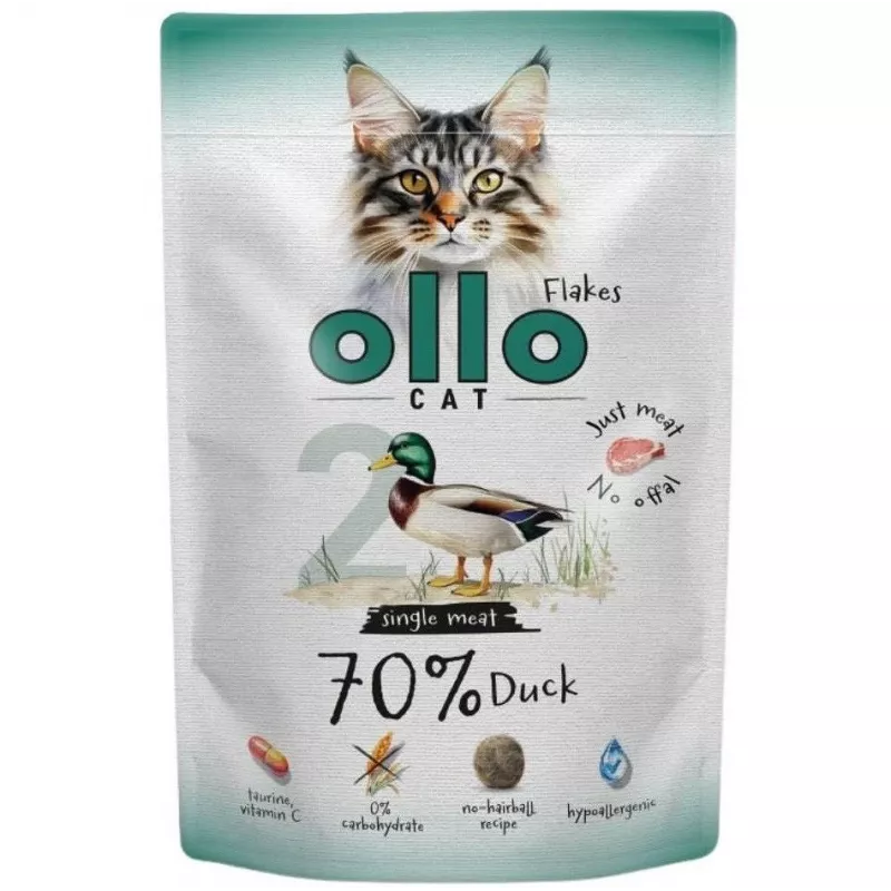 Ollo Cat Pouch No. 2 Duck 85 g - Pilnas šlapias maistas padaže
