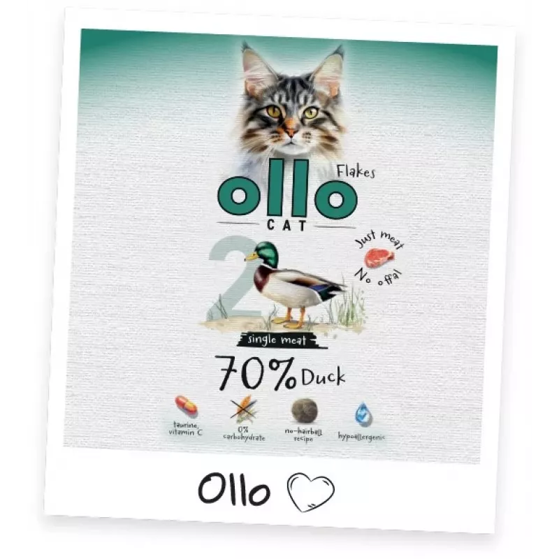 Ollo Cat Pouch No. 2 Duck 85 g - Pilnas šlapias maistas padaže