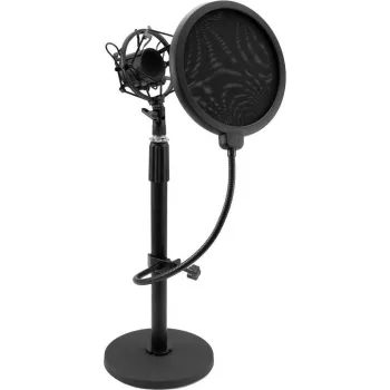 OMNITRONIC MSP-1 mikrofonų stovas su smūgių slopintuvu ir pop filtrais 60006024