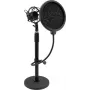 OMNITRONIC MSP-1 mikrofonų stovas su smūgių slopintuvu ir pop filtrais 60006024