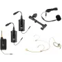 OMNITRONIC rinkinys FAS TWO dviejų kanalų UHF belaidė sistema su 2 kūno siųstuvais, ausinių mikrofonu ir akustinės gitaros mikrofonu (660-690 MHz) 20000973