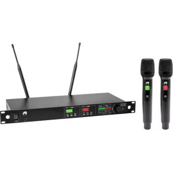 OMNITRONIC UHF-602 2 kanalų belaidė mikrofonų sistema 823-832/863-865 MHz 13063602